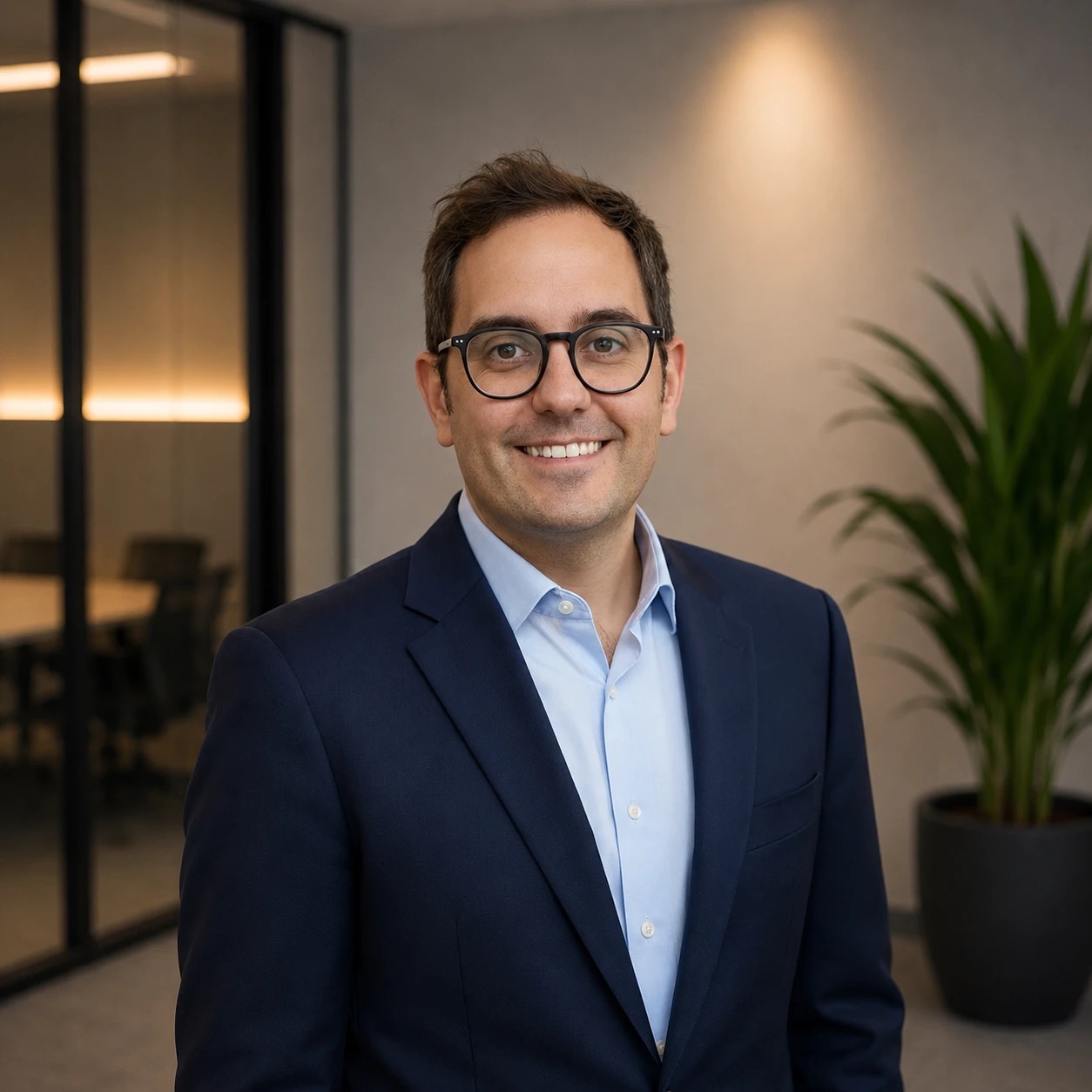 Oscar Rubio Martín en su oficina